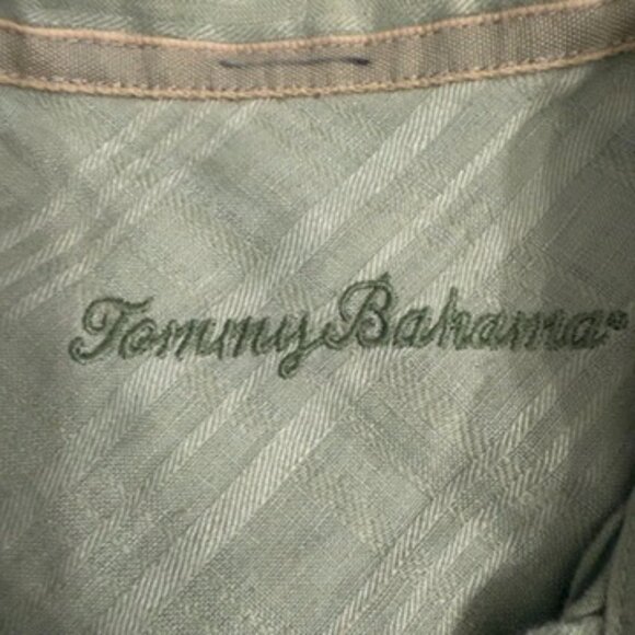Tommy Bahama 100% Linen Green Short Sleeve Shirt – Size XL - Picture 5 of 13